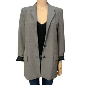 Zara Monochrome Houndstooth Blazer